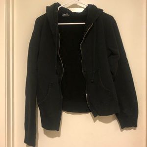 Black zip up sweatshirt
